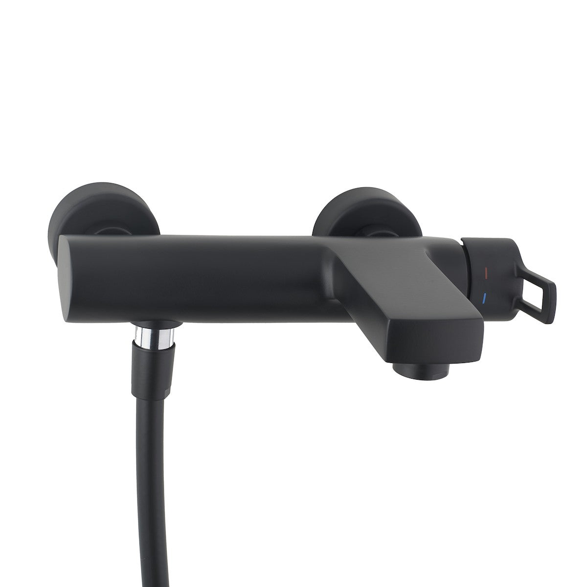 RIN023NO Paffoni Vallone stenska armatura za kad z ročno prho črna