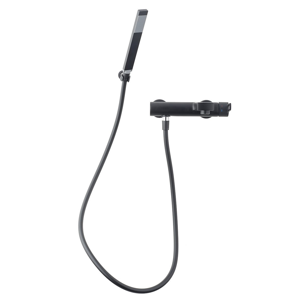 RIN023NO Paffoni Vallone stenska armatura za kad z ročno prho črna