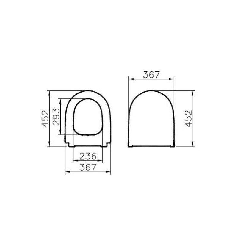 RN030SQR Vitra Sento WC deska – Soft Close, Quick Release