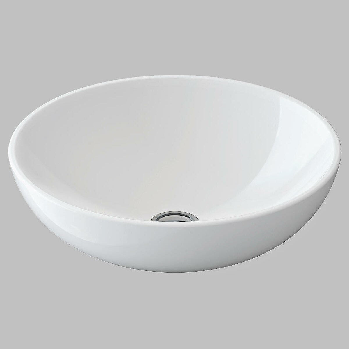 RO4545 Glacera Round 45 x 45 cm okrogli nadpultni keramični umivalnik z mat zaključkom