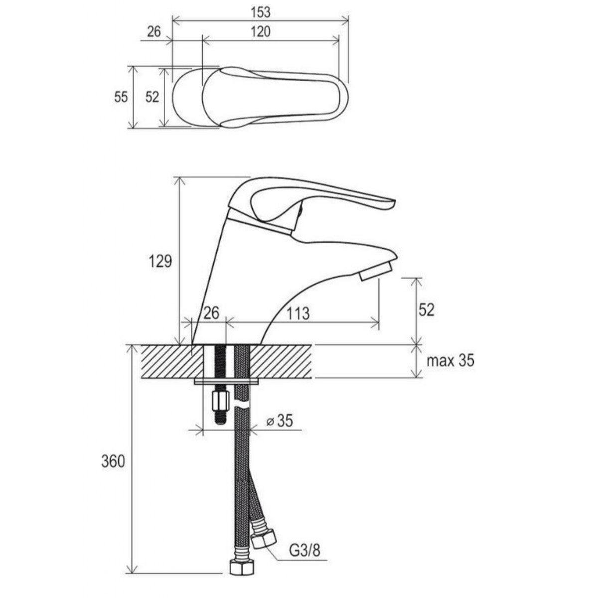 X070022 Ravak Rosa armatura za umivalnik