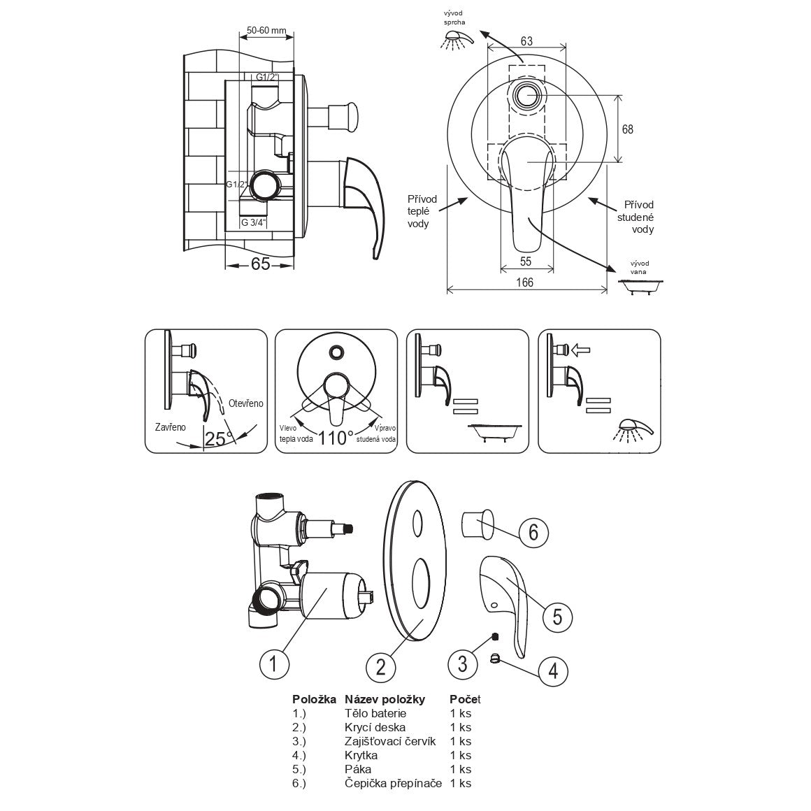 X070014 Ravak Rosa pokrivna plošča