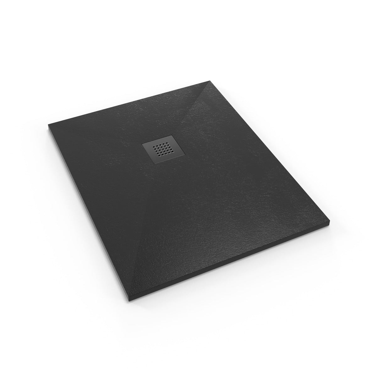 SATALEK10080 SAT B-WAY 100 x 80 cm pravokotna tuš kad iz litega marmorja črna