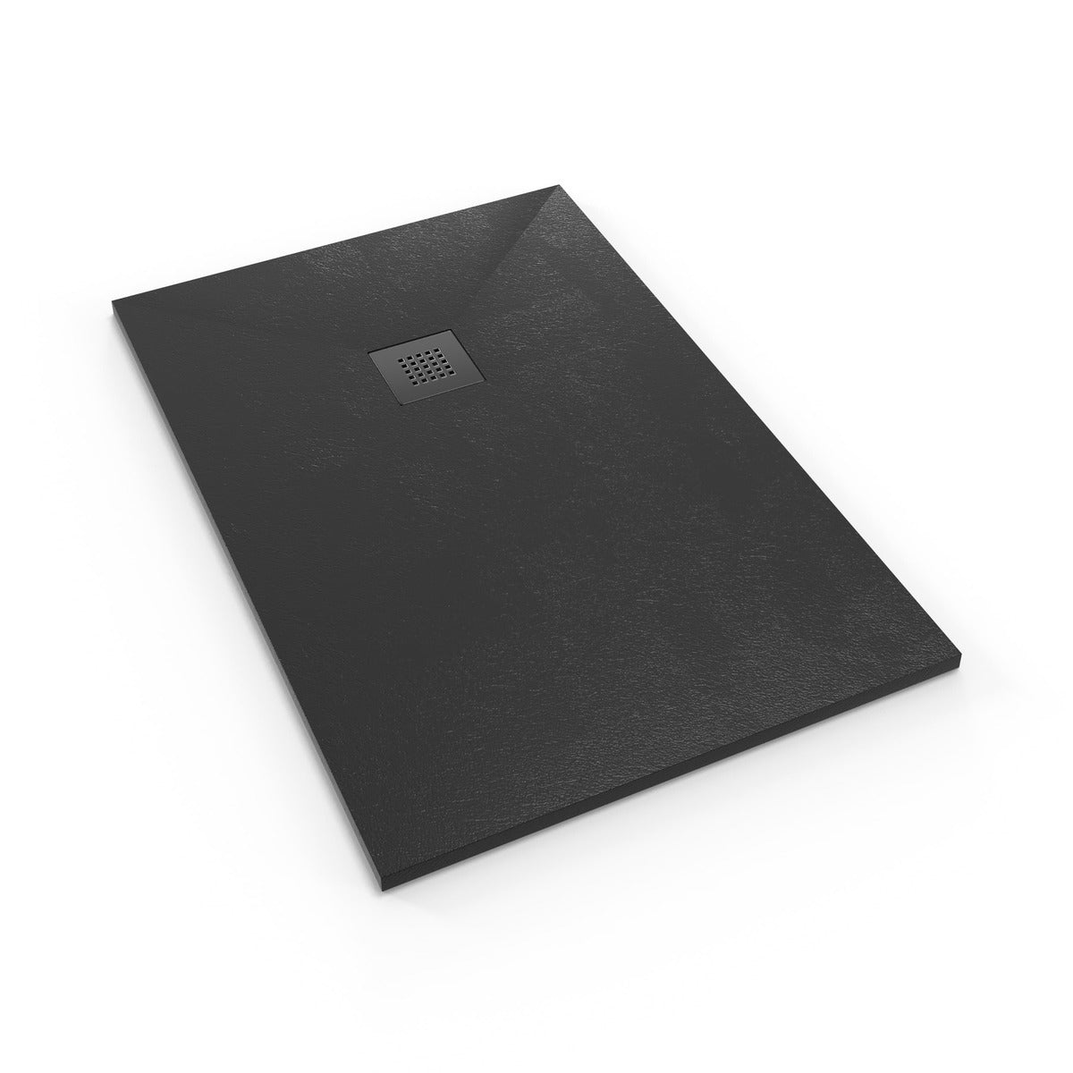 SATALEK12080 SAT B-WAY 120 x 80 cm pravokotna tuš kad iz litega marmorja črna