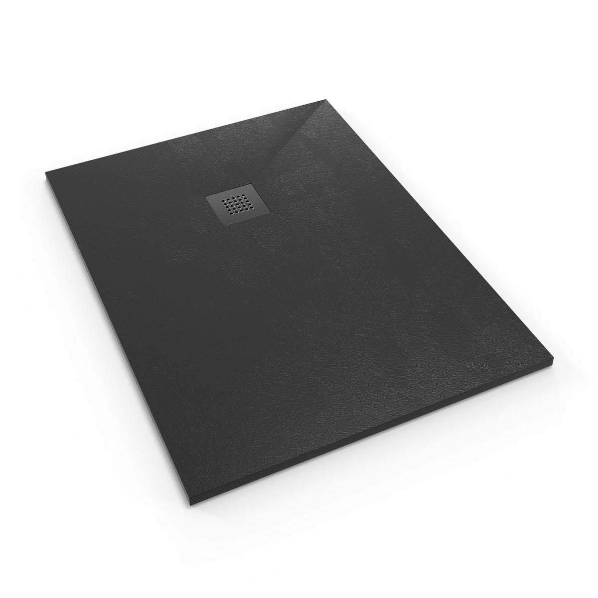 SATALEK12090 SAT B-WAY 120 x 90 cm pravokotna tuš kad iz litega marmorja črna