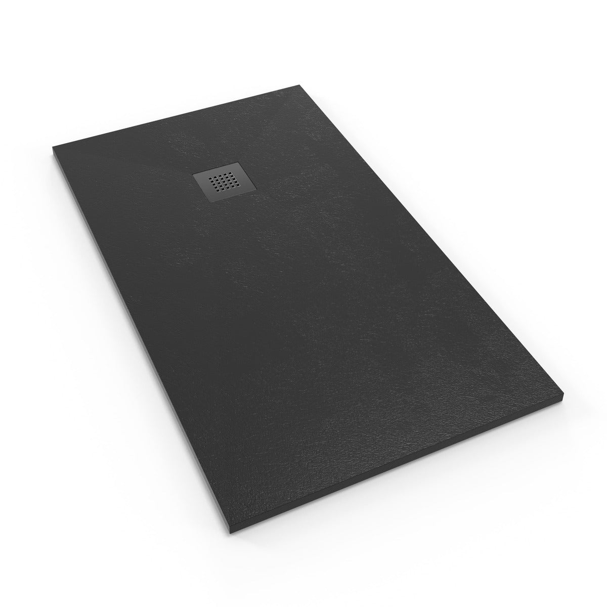 SATALEK14080 SAT B-WAY 140 x 80 cm pravokotna tuš kad iz litega marmorja črna