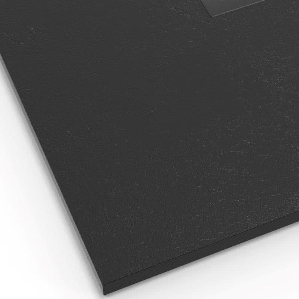 SATALEK16090 SAT Alek 160 x 90 cm pravokotna tuš kad iz litega marmorja črna