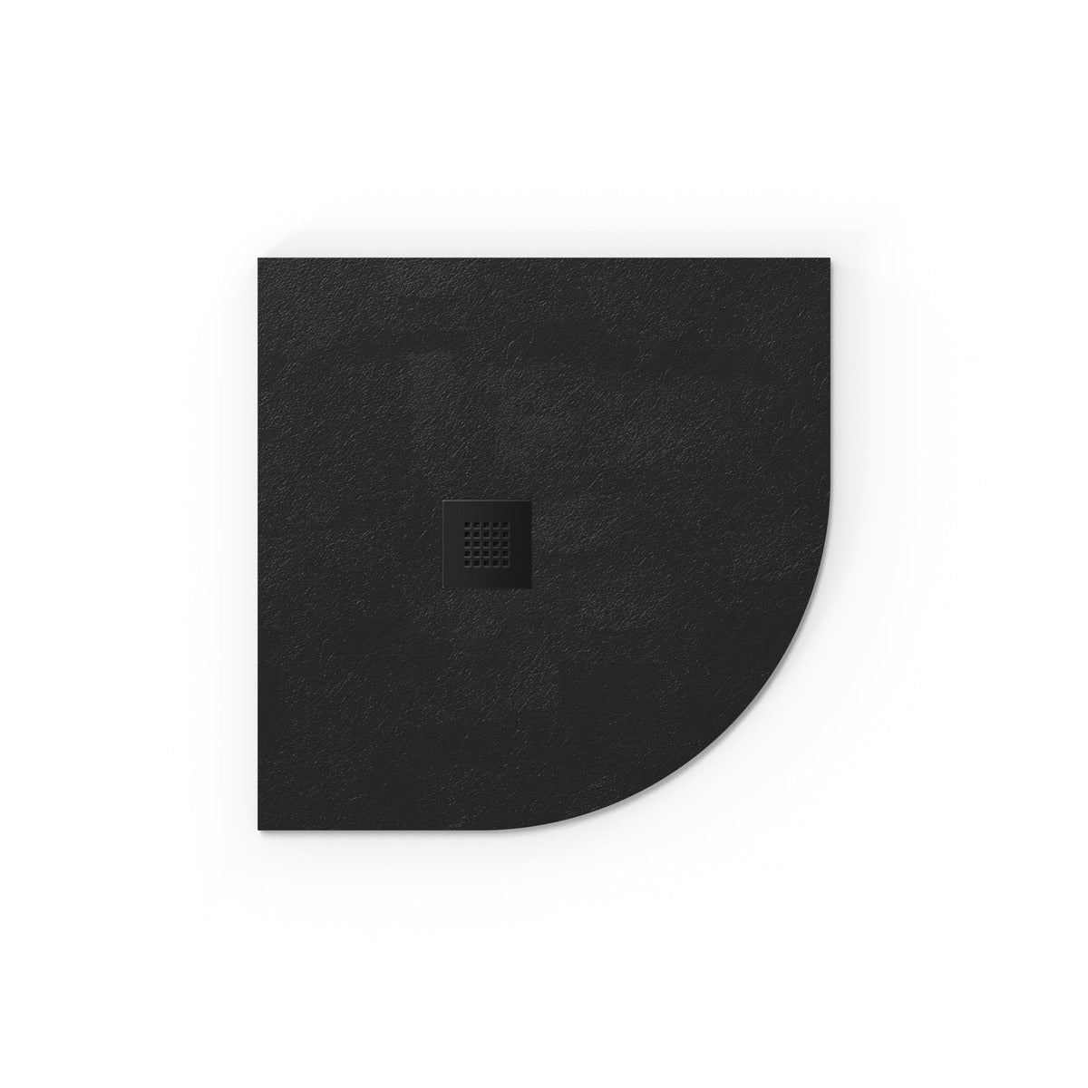 SATALEK90S SAT B-WAY 90 x 90 cm polkrožna tuš kad iz litega marmorja črna