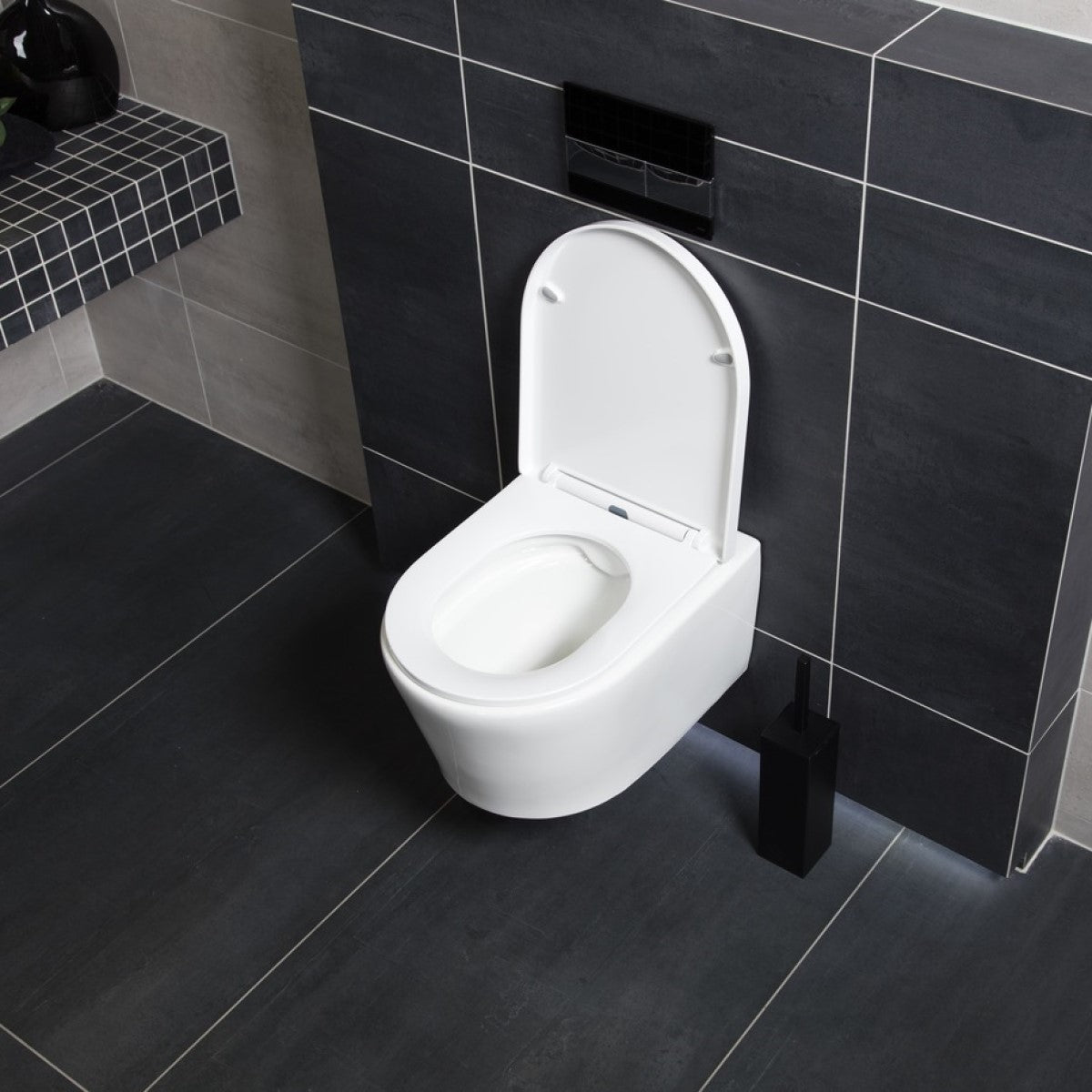 SATBRE010RREXP SAT Brevis viseča brezrobna WC školjka z WC desko s počasnim zapiranjem