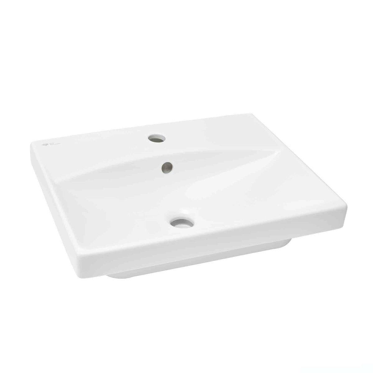 SATBRE5040S SAT Brevis 50 x 40 cm pravokotni stenski keramični umivalnik z odprtino za armaturo
