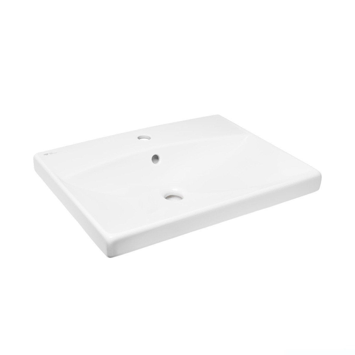 SATBRE6045S SAT Brevis 60 x 45 cm pravokotni stenski keramični umivalnik z odprtino za armaturo