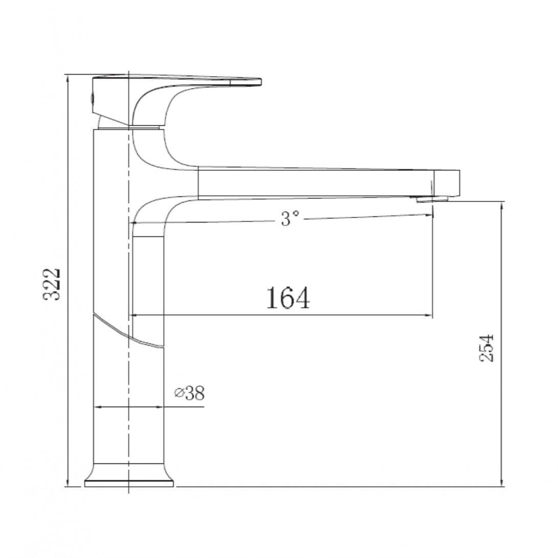 SATBSDA285P SAT DARK PVD Gun Metal visoka armatura za umivalnik