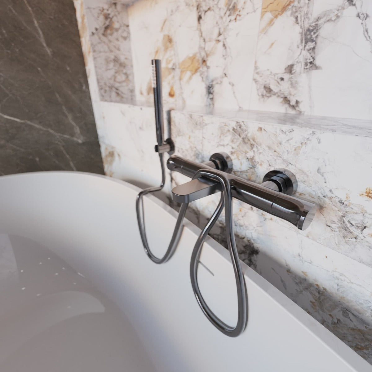 SATBSRSDA SAT DARK PVD Gun Metal tuš ročka 1 funkcija