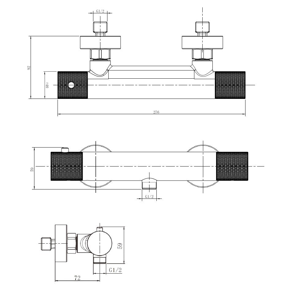 SATBST268 SAT stenska termostatska armatura za tuš