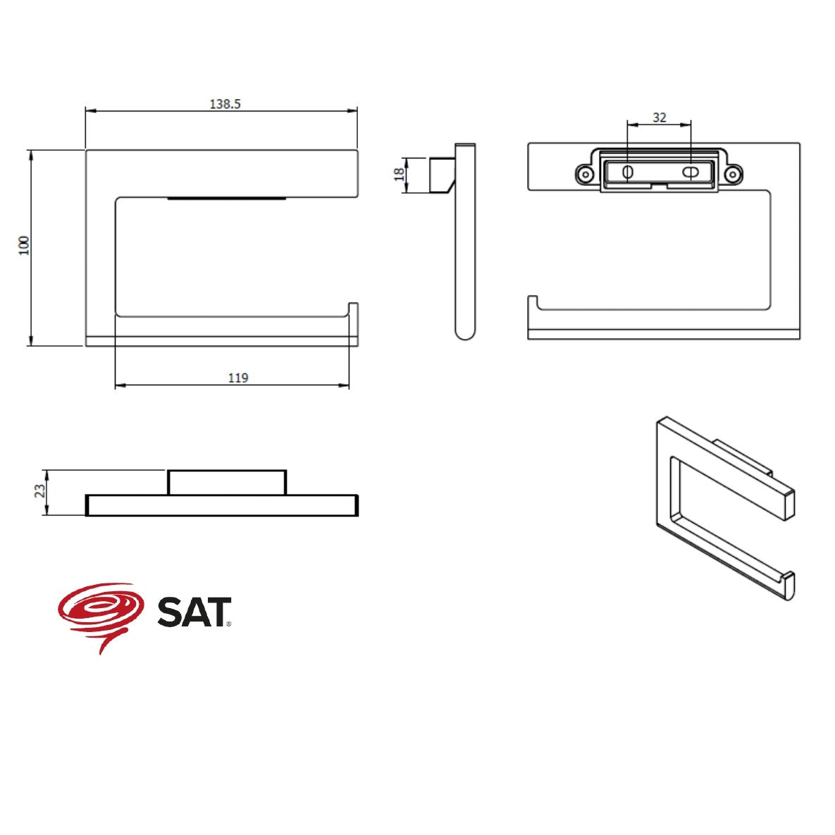 SATDEVOR26 SAT Evolution R držalo za toaletni papir