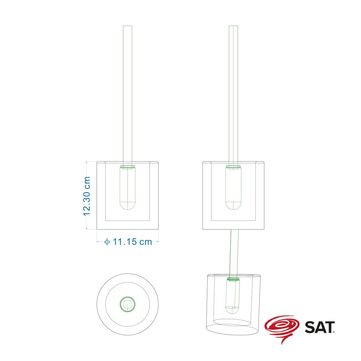 SATDGEOM37 SAT Geometry straniščna ščetka