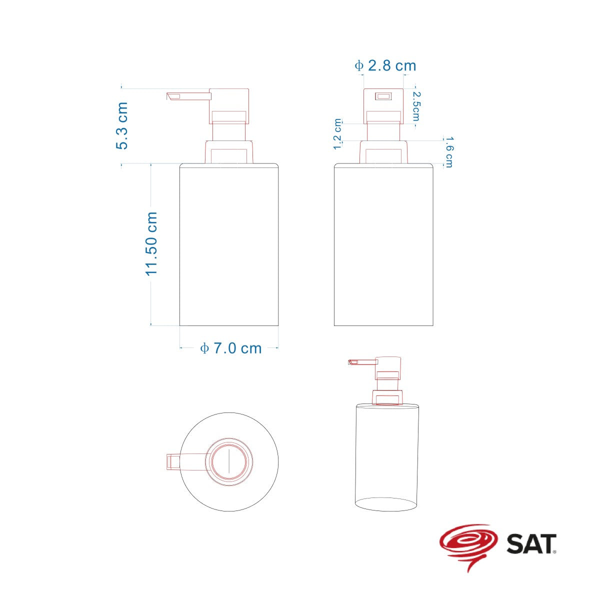 SATDLAVE99 SAT Lavender milnik za tekoče milo