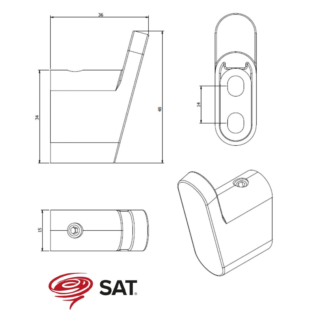 SATDUNI21GM SAT Simply S DARK PVD Gun Metal kljukica