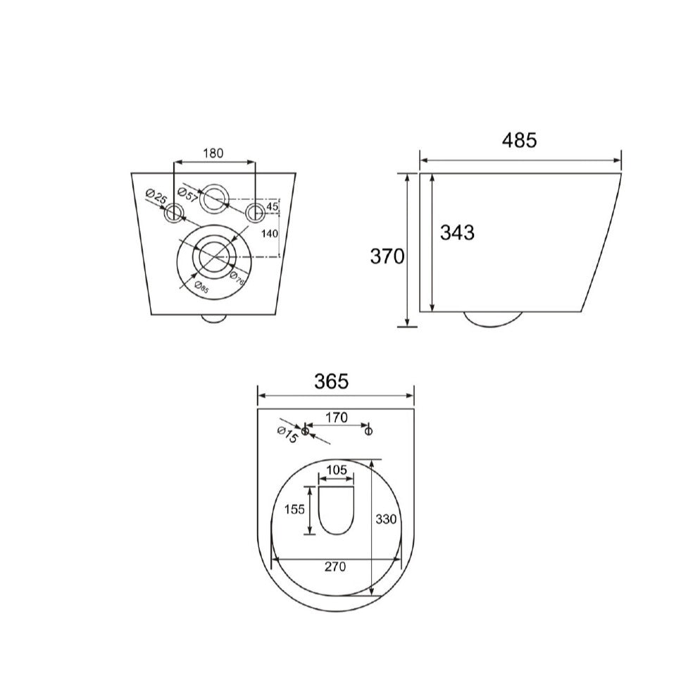SIKOSSIN70 SAT Infinitio WC školjka s kompletom