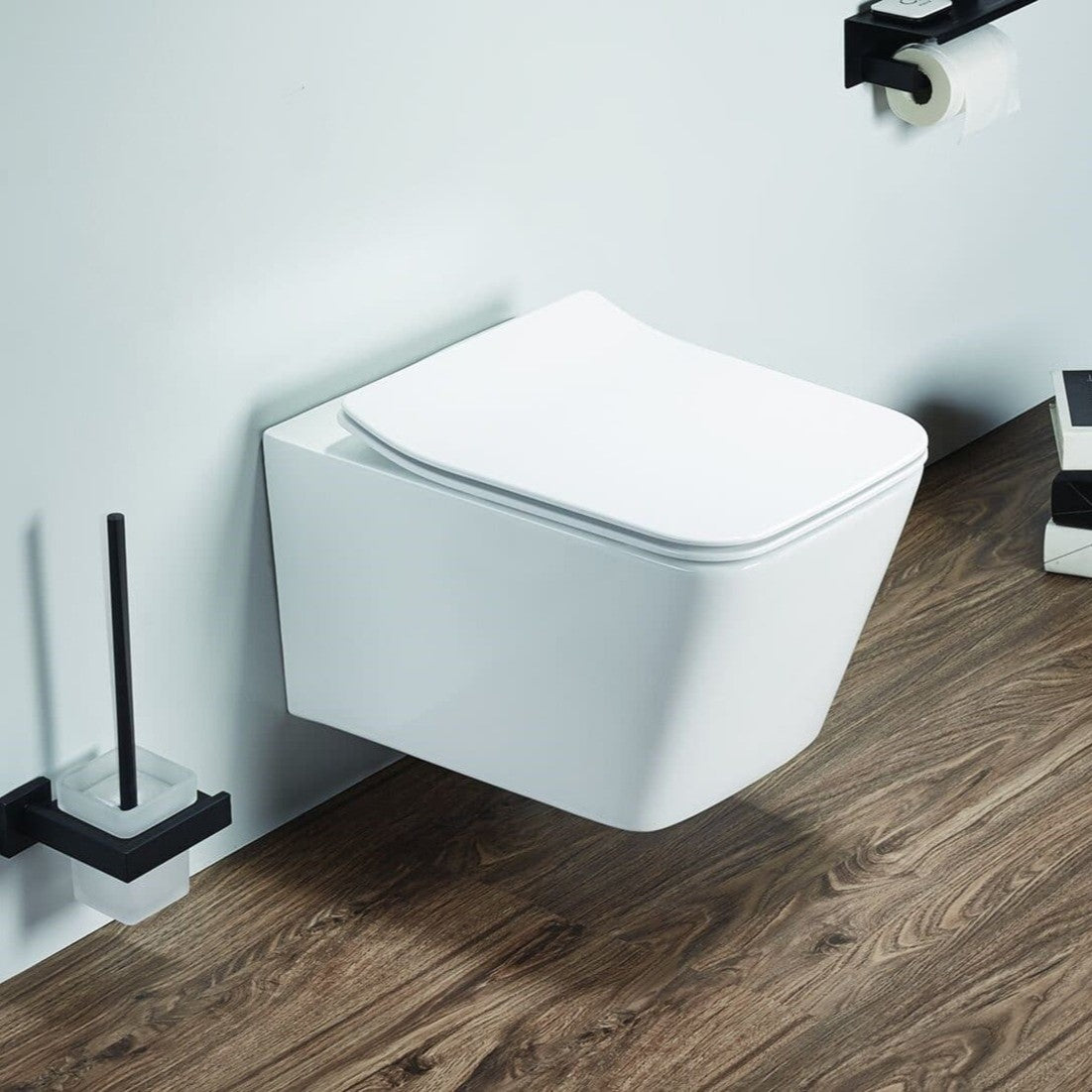 SATINF012SREXP SAT Infinitio viseča brezrobna WC školjka z WC desko s počasnim zapiranjem