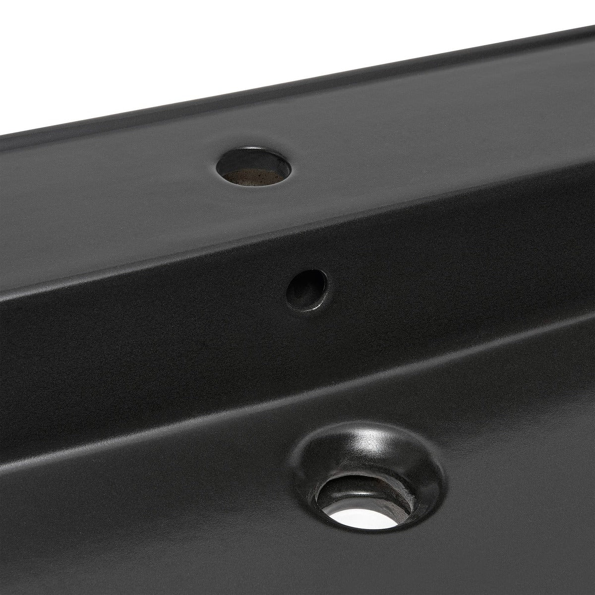 SATINF10046BKM SAT Infinitio 100 x 46 cm nadpultni keramični umivalnik z odprtino za armaturo črni