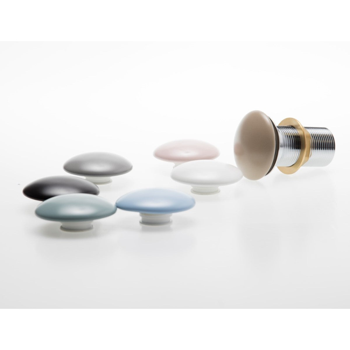 SATINF3939LBRM SAT Infinitio 39 x 39 cm okrogli bež nadpultni keramični umivalnik z mat zaključkom