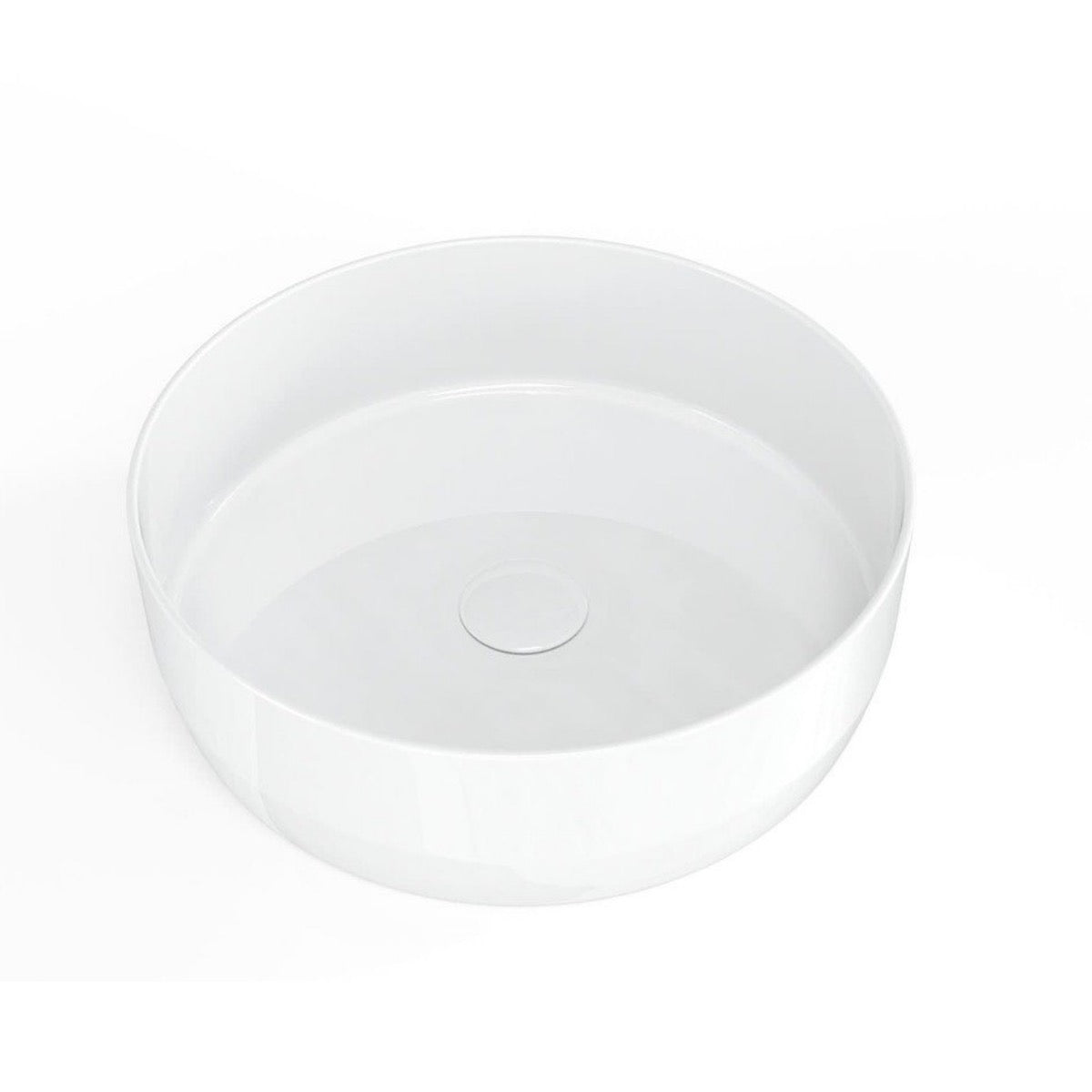 SATINF3939 SAT Infinitio 39 x 39 cm okrogli beli nadpultni keramični umivalnik