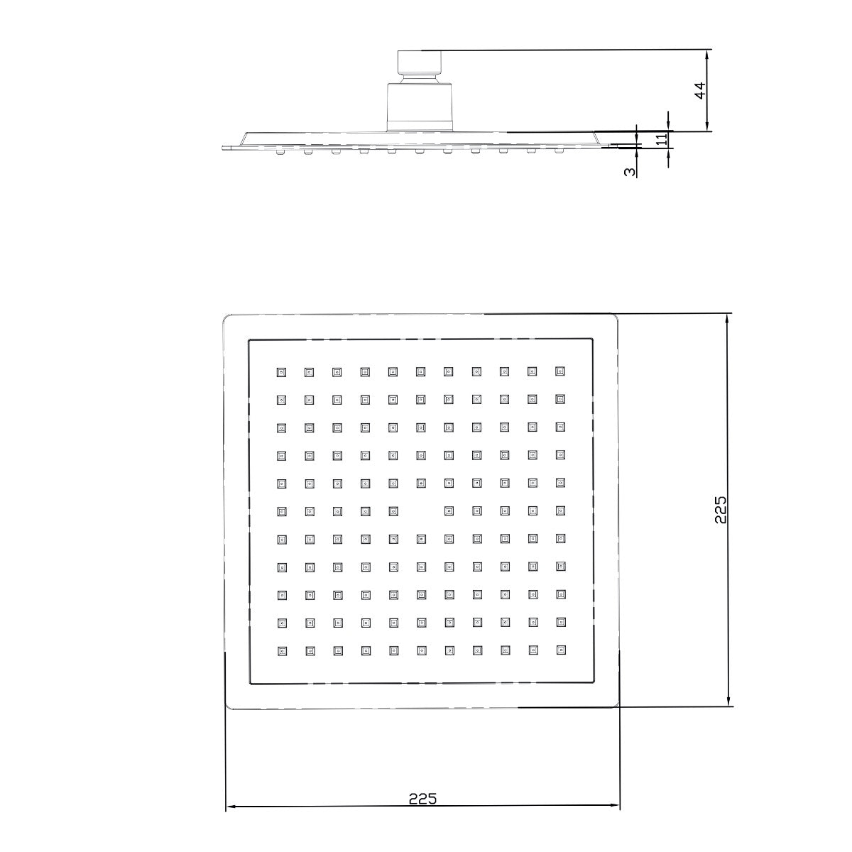 SIKOBSHSHP21 SIKO 23 cm x 23 cm nadglavna prha