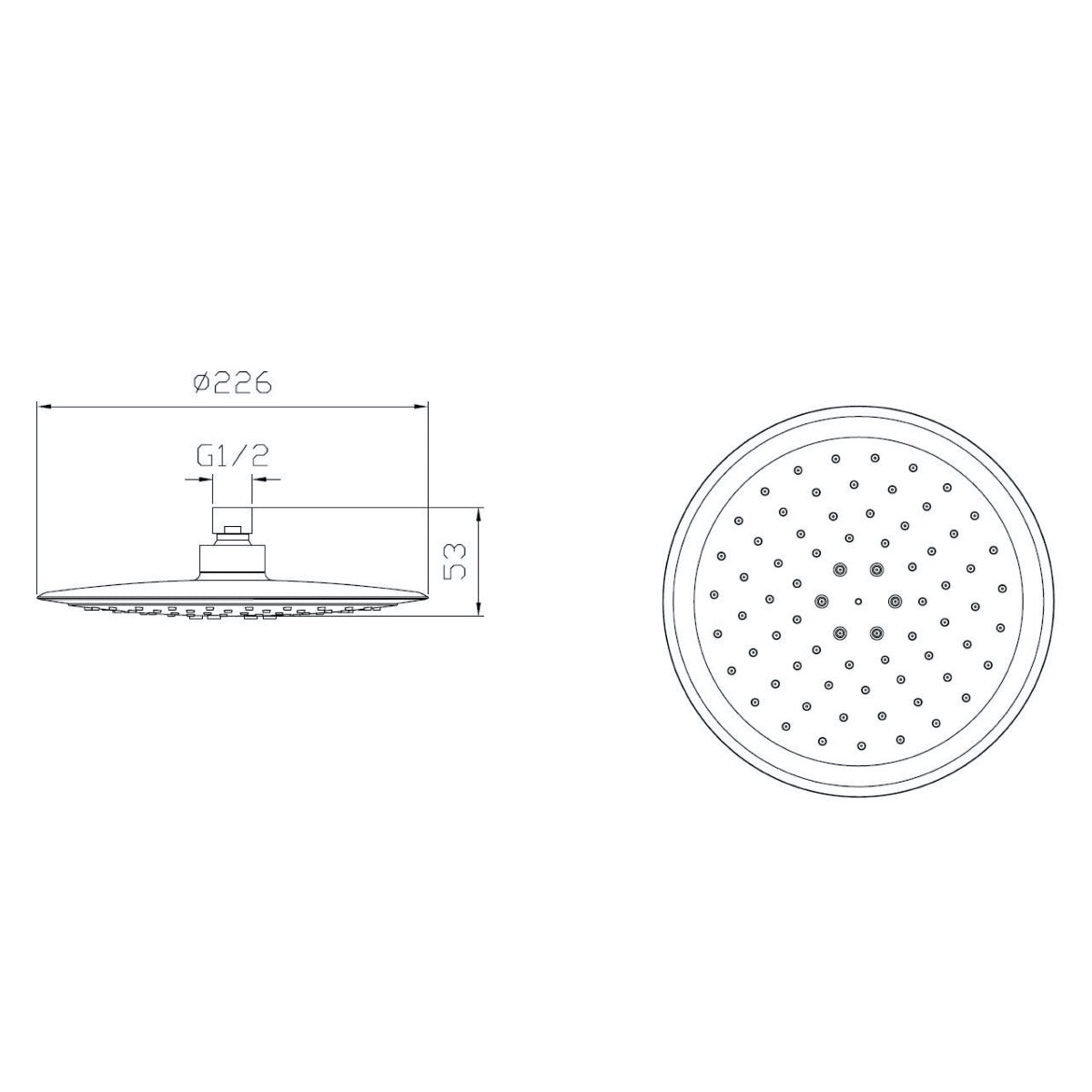 SIKOBSHSKP31 SIKO 22 cm nadglavna prha