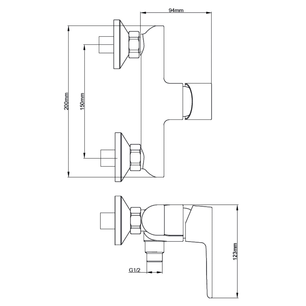Armature-SIKOBSLU268 SIKO Lucida stenska armatura za tuš -KOPALNICA-ONLINE.SI