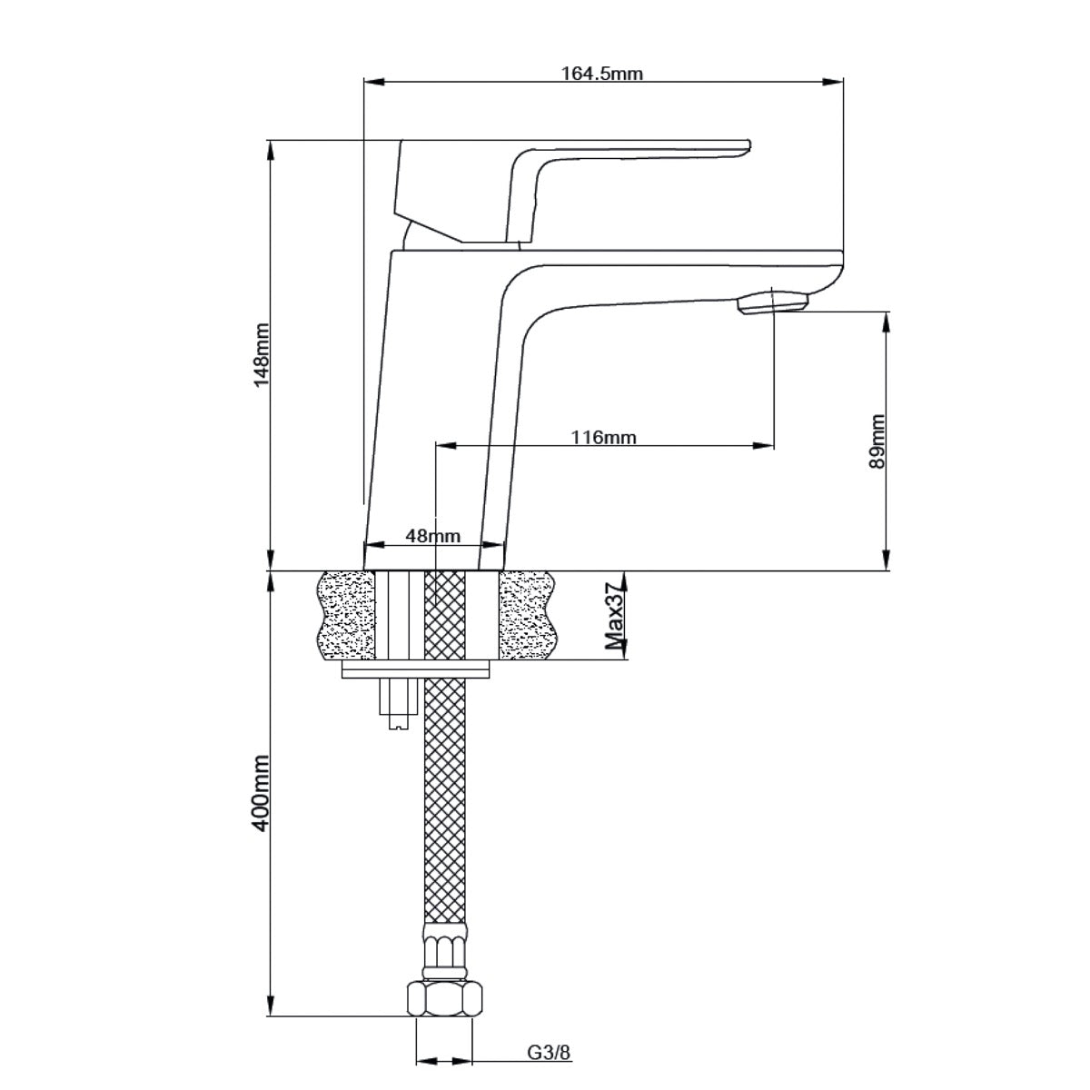 Armature-SIKOBSLU271ES SIKO Lucida armatura za umivalnik -KOPALNICA-ONLINE.SI