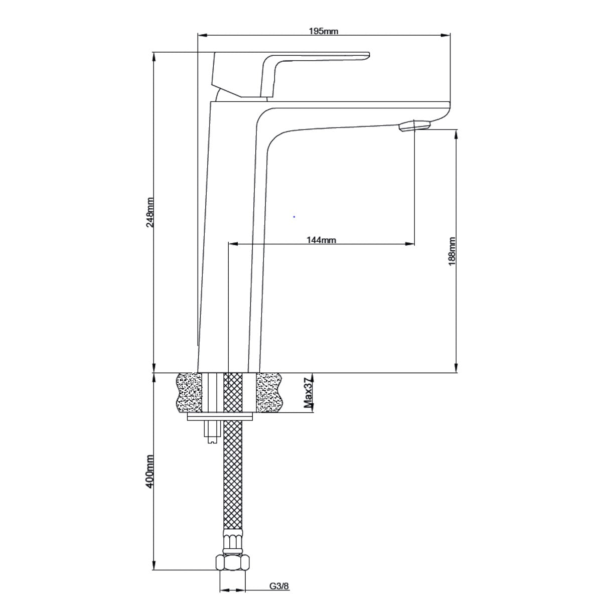 Armature-SIKOBSLU285LES SIKO Lucida visoka armatura za umivalnik -KOPALNICA-ONLINE.SI