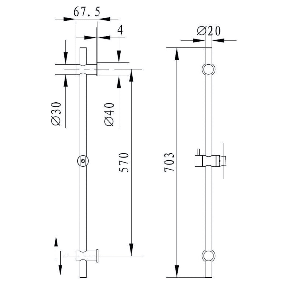 SIKOBSSSK71 SIKO tuš set ročna prha s konzolo