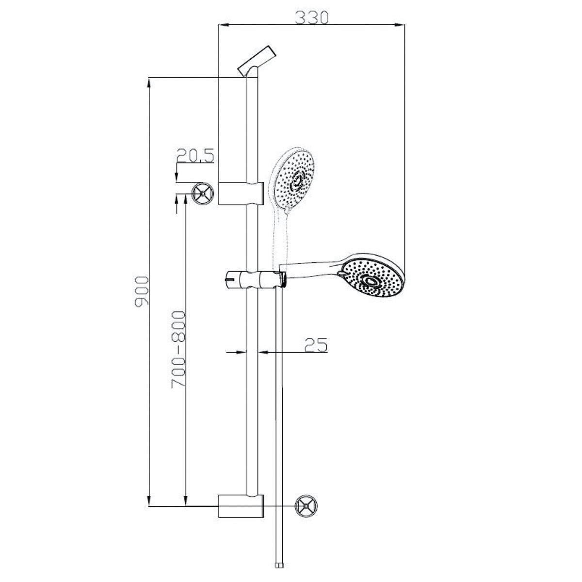 SIKOBSSSK81 SIKO tuš set ročna prha s konzolo