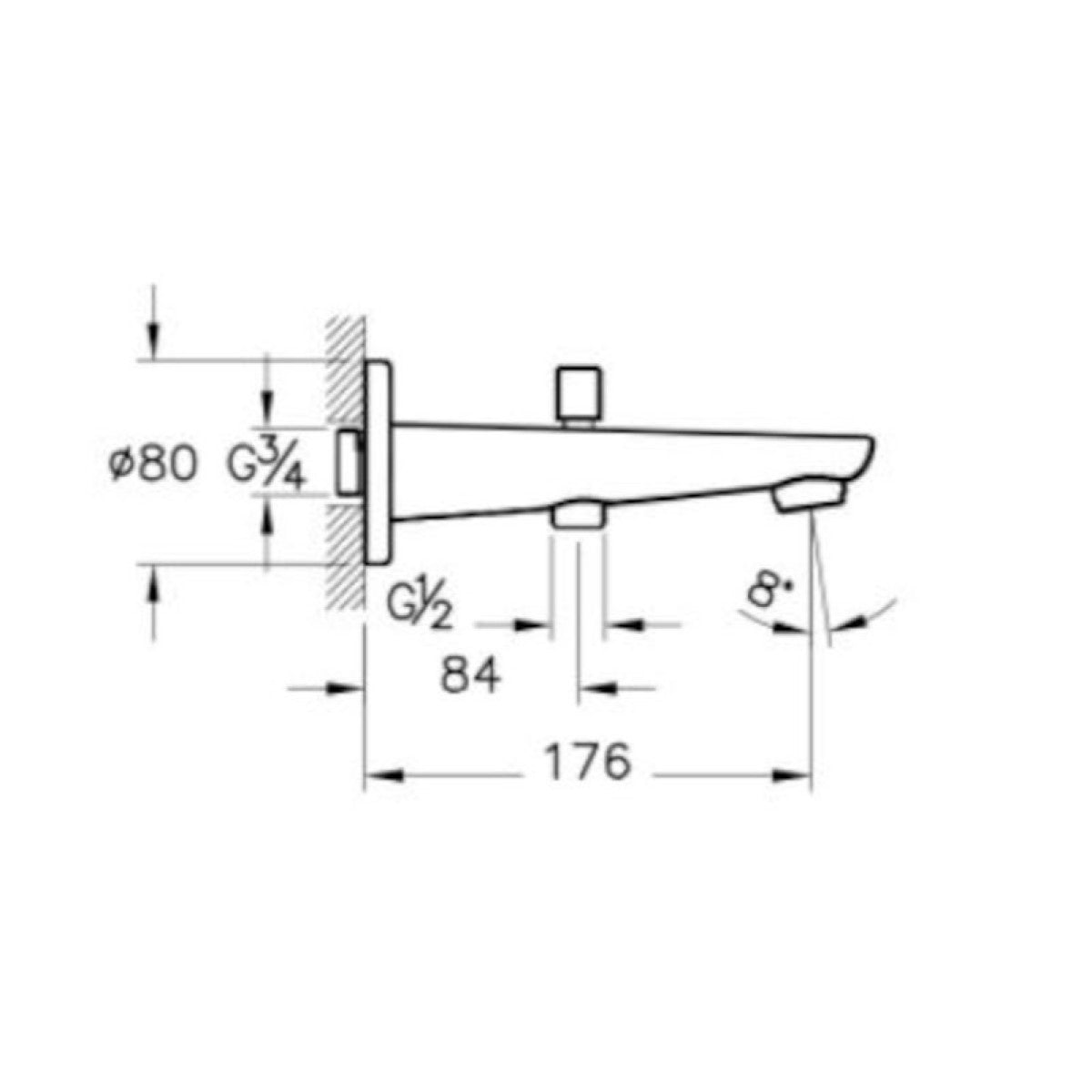 SIKOBVIVV42 Vitra stenski izliv za kad