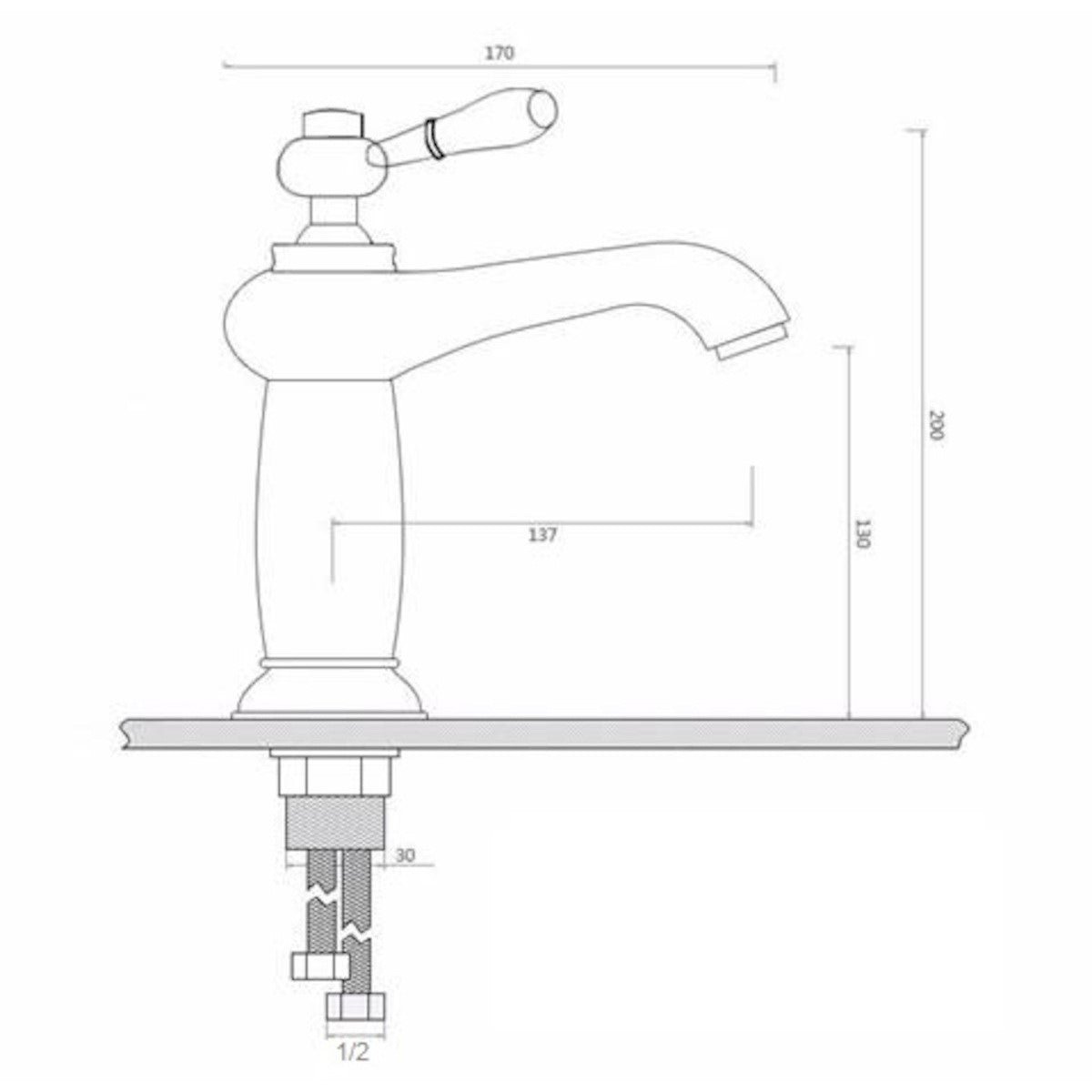 SIKOBWFL271 WF Provence armatura za umivalnik retro izgleda