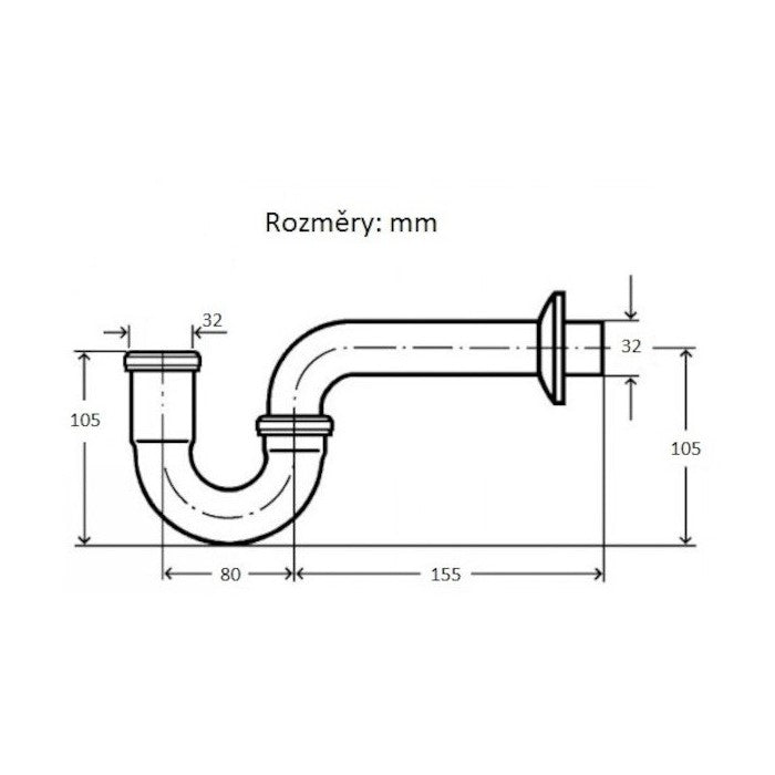 SIKOBWFSSIF WF Loft Industrial sifon za umivalnik spodnji del