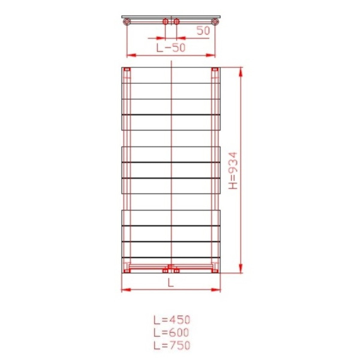 SIKOD5001000 Anima Viktor 45 cm x 93 cm kopalniški radiator univerzalni