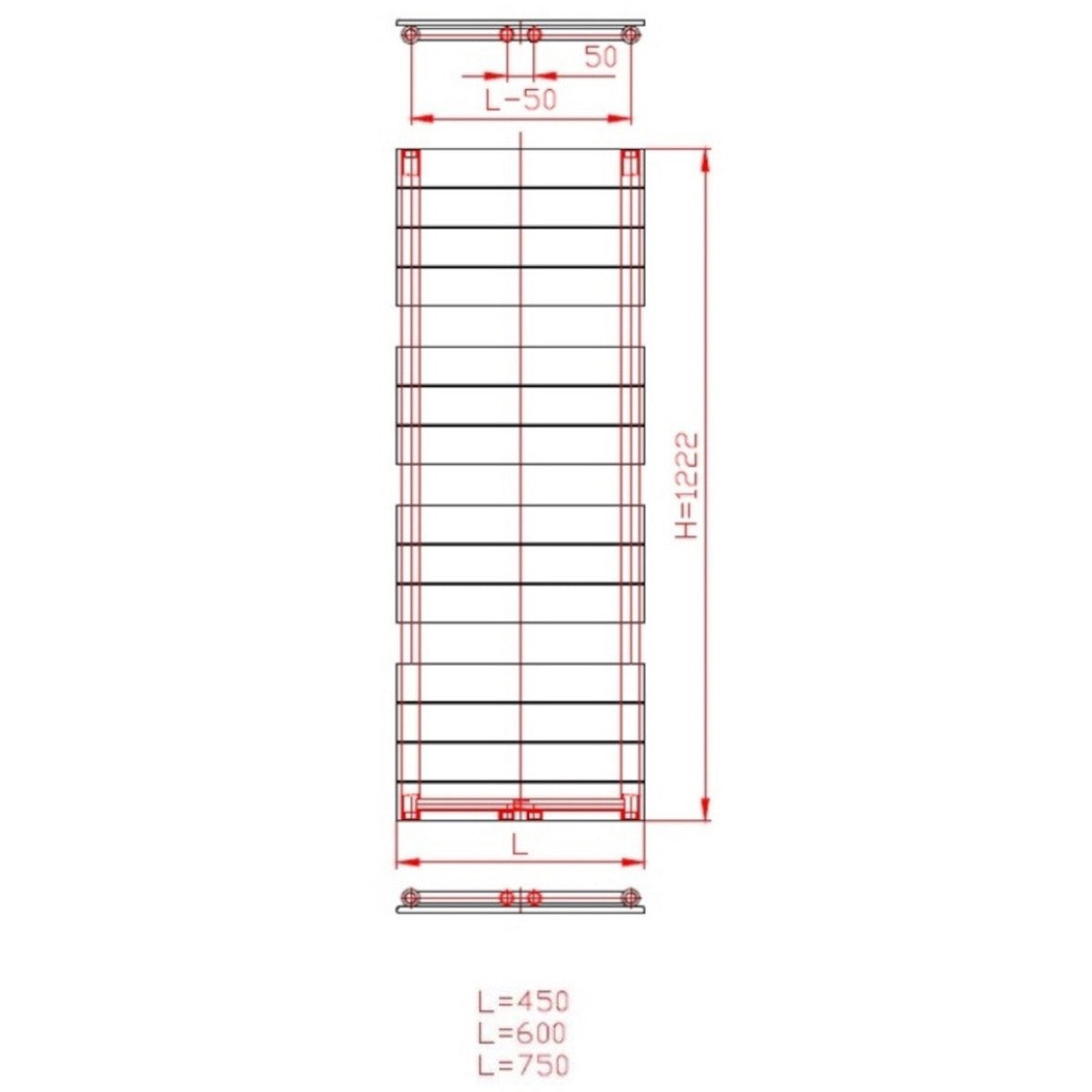 SIKOD6001300 Anima Viktor 60 cm x 122 cm kopalniški radiator univerzalni