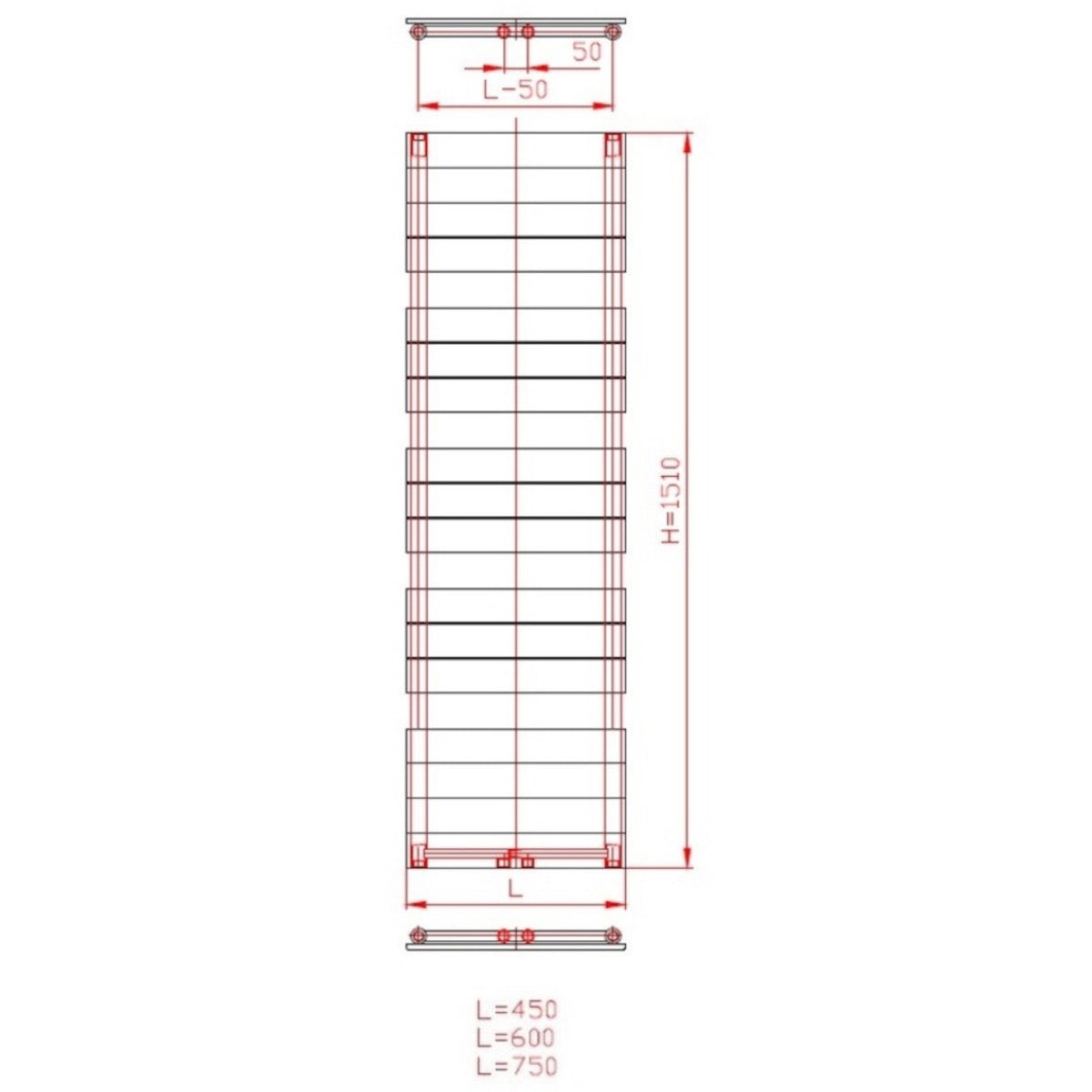 SIKOD6001600 Anima Viktor 60 cm x 151 cm kopalniški radiator univerzalni