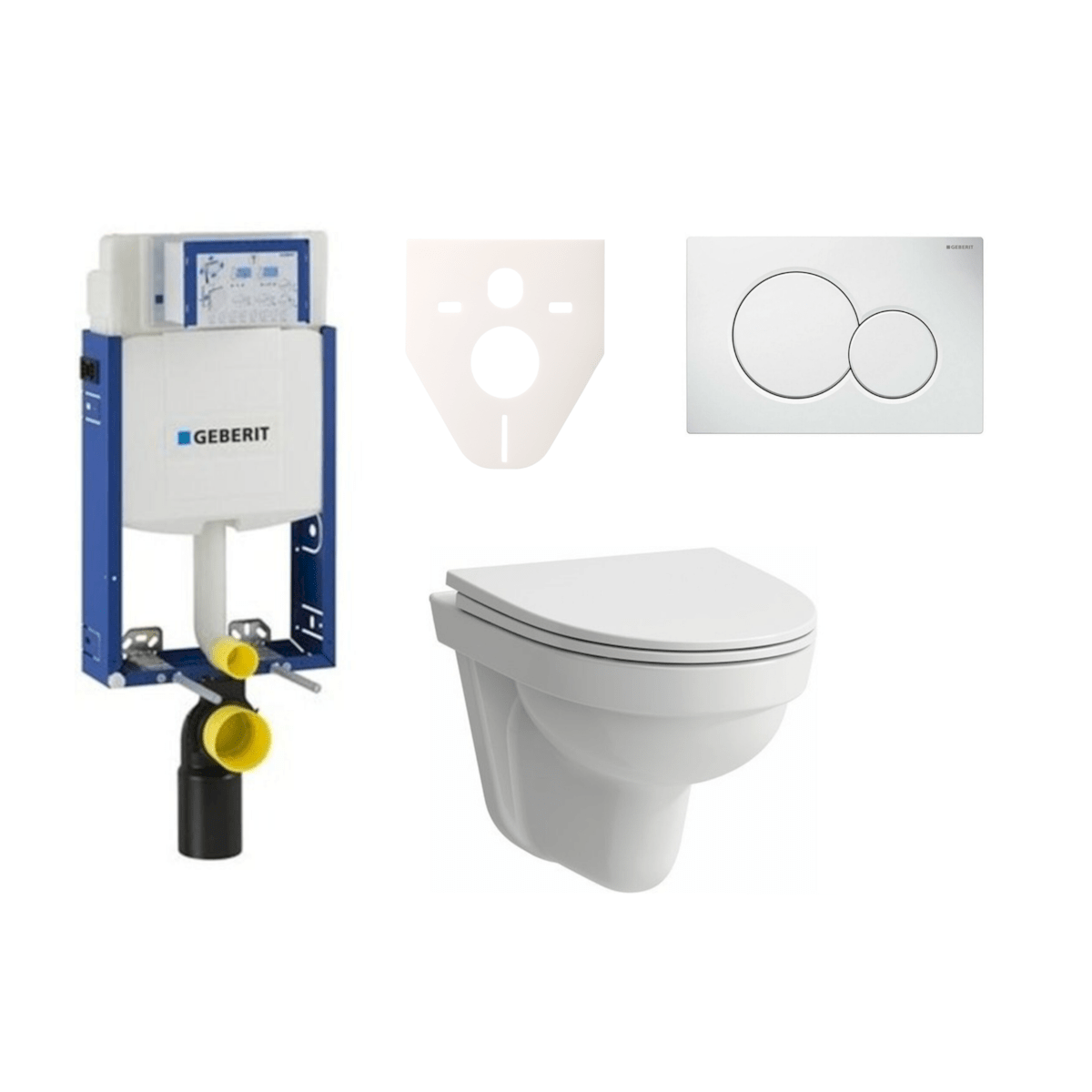 H8201500000001 Laufen Pro Nordic wc školjka s kompletom Geberit Kombifix 110.302.00.5 Sigma01