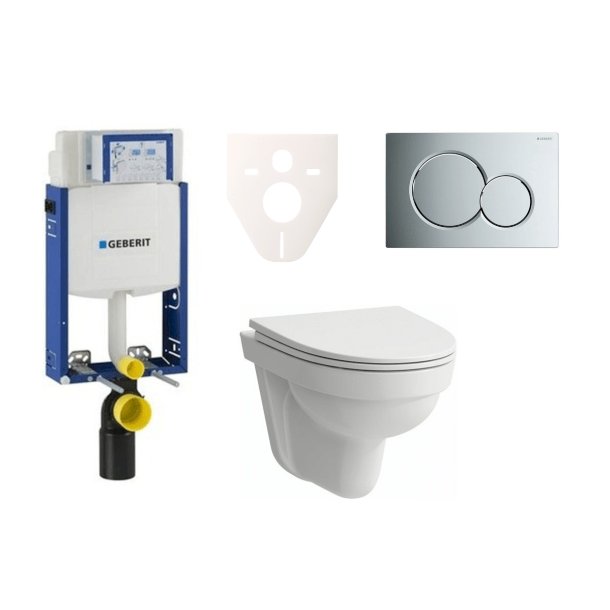 H8201500000001 Laufen Pro Nordic wc školjka s kompletom Geberit Kombifix 110.302.00.5 Sigma01 krom