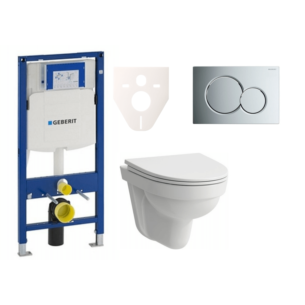 H8201500000001 Laufen Pro Nordic wc školjka s kompletom Geberit Duofix 111.300.00.5 Sigma01 krom