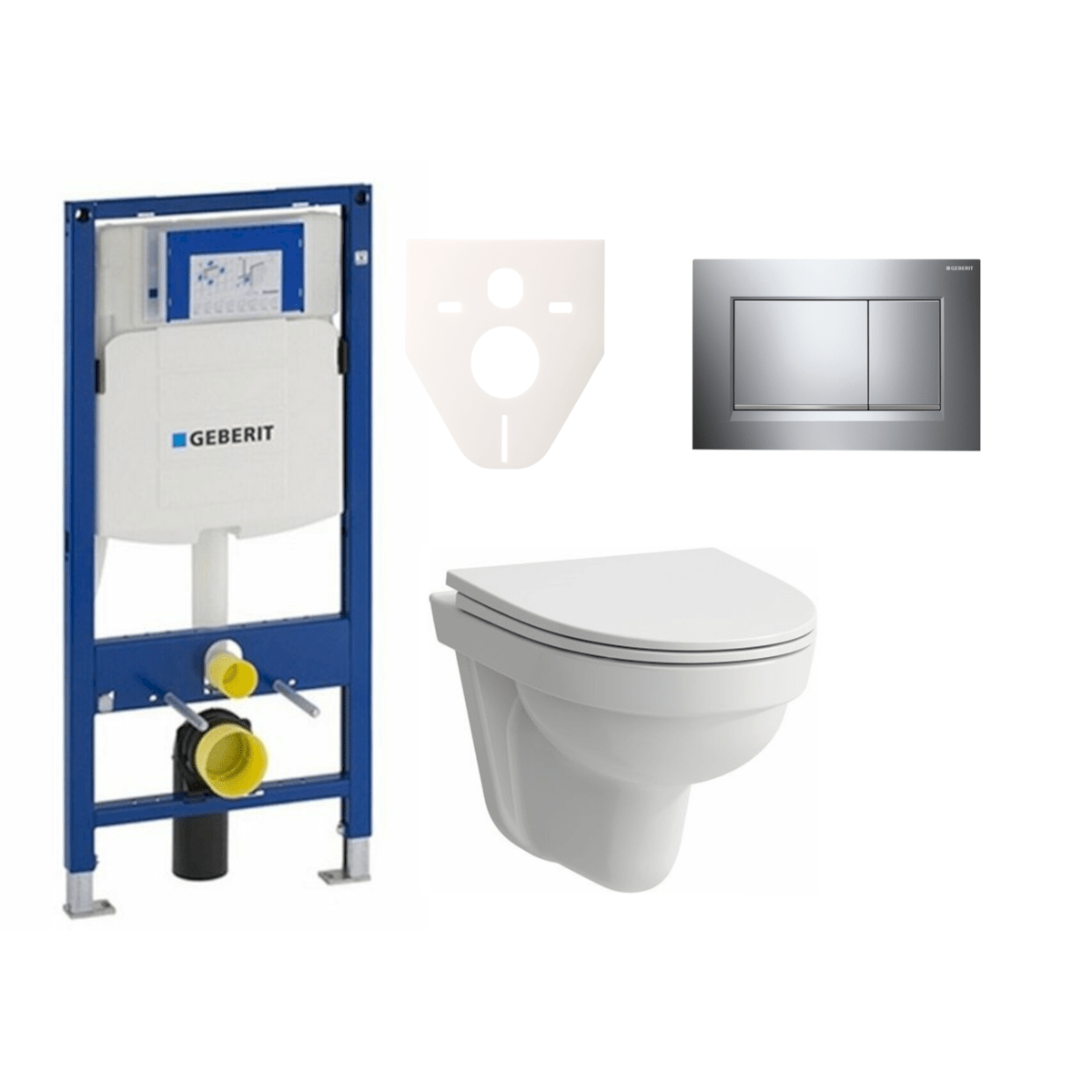 H8201500000001 Laufen Pro Nordic wc školjka s kompletom Geberit Duofix 111.300.00.5 Sigma30 krom
