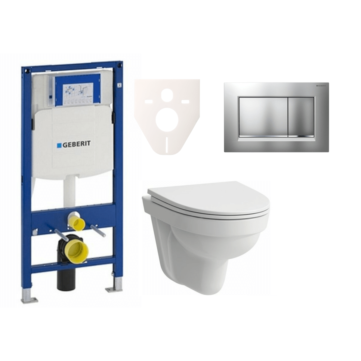 H8201500000001 Laufen Pro Nordic wc školjka s kompletom Geberit Duofix 111.300.00.5 Sigma30 krom matt