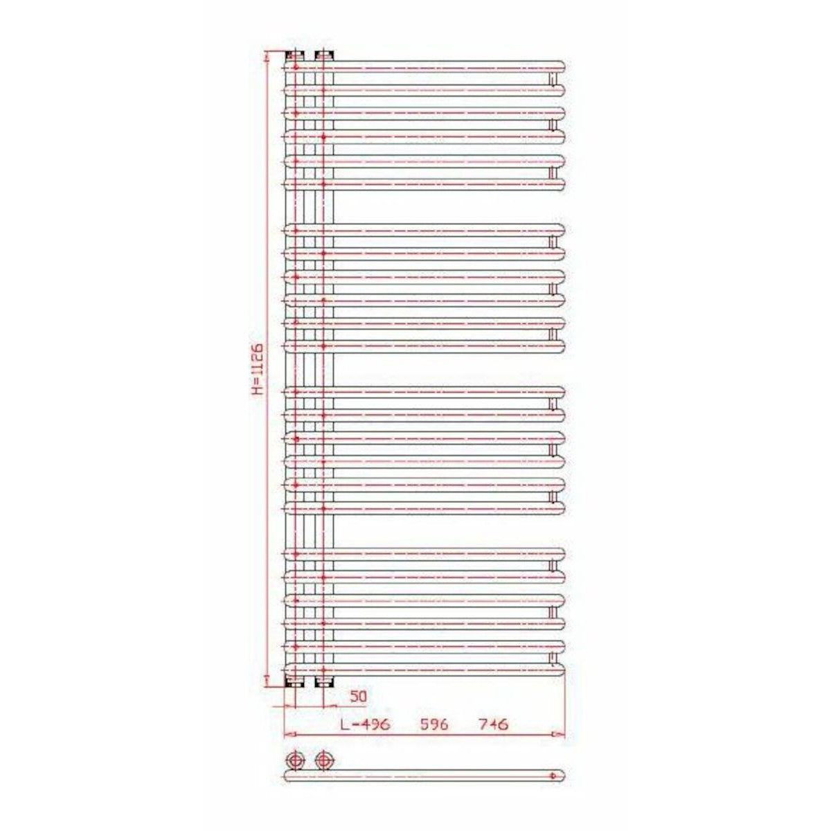 SIKOHTO5001200 Anima Henrik 50 cm x 113 cm kopalniški radiator univerzalni