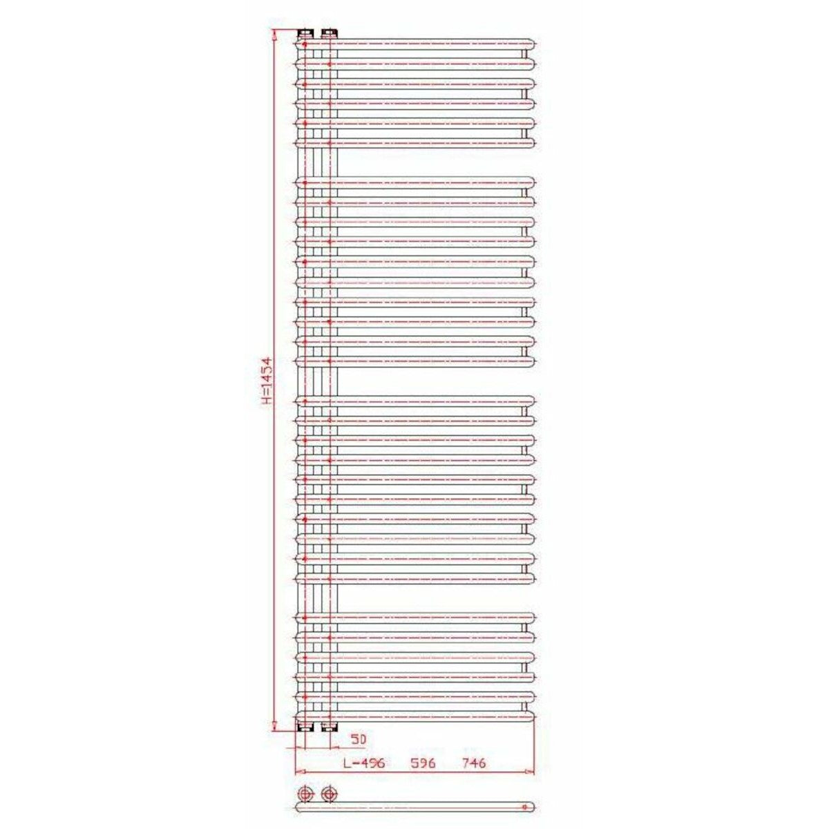 SIKOHTO6001500 Anima Henrik 60 cm x 145 cm kopalniški radiator univerzalni