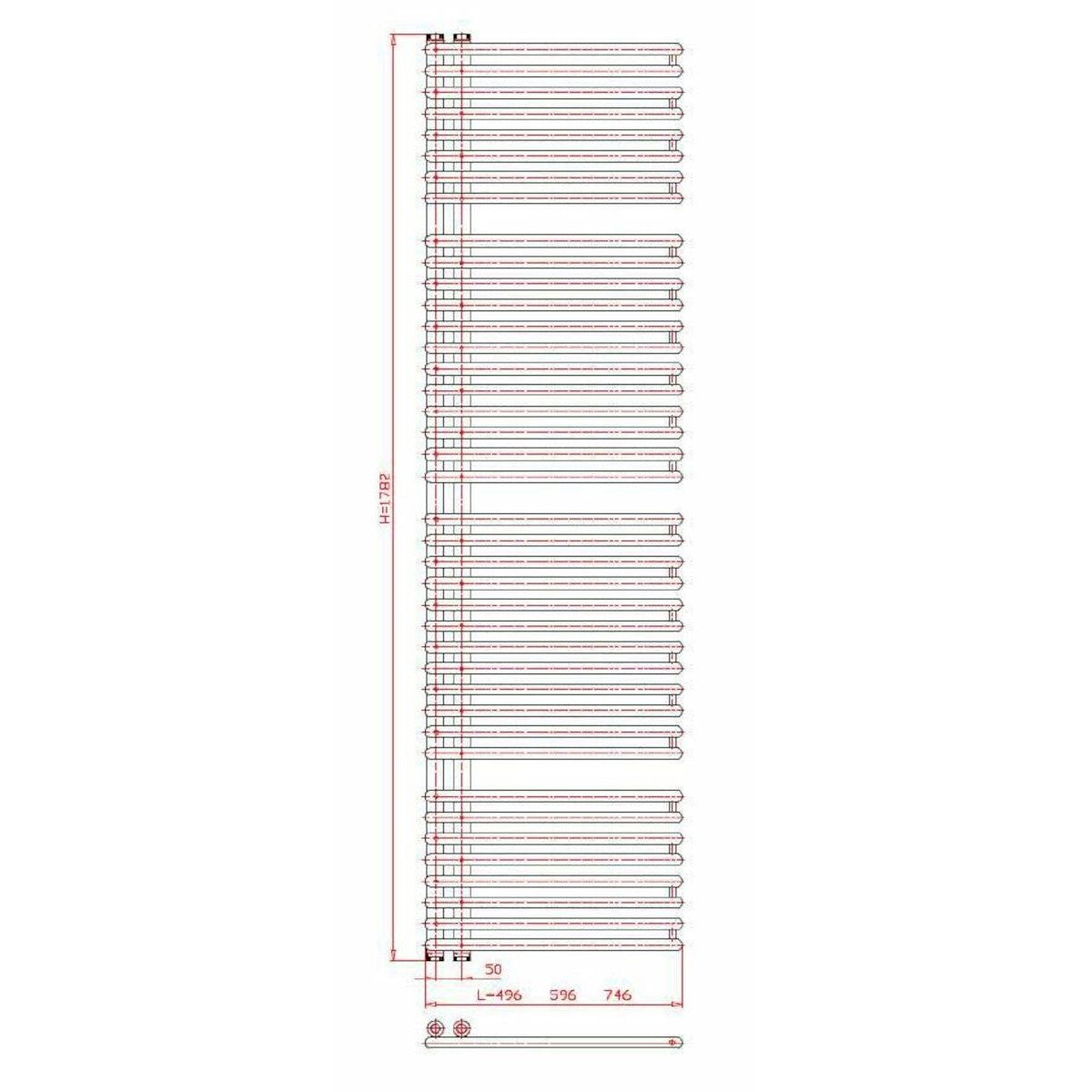 SIKOHTO6001800 Anima Henrik 60 cm x 178 cm kopalniški radiator univerzalni