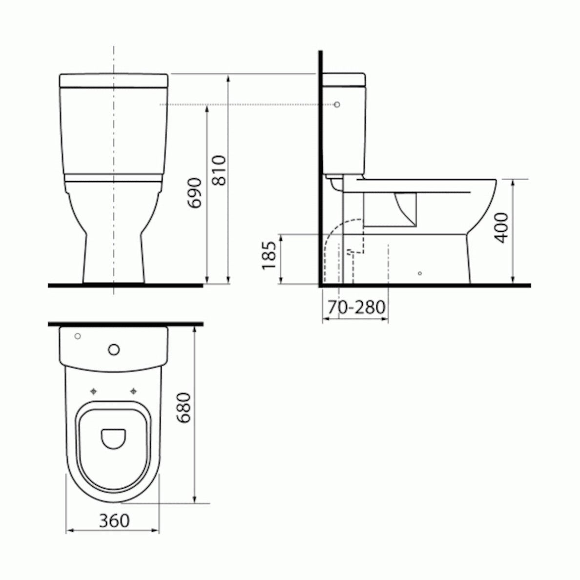 SIKOSJMIVB23716 Jika Mio talna WC školjka monoblok
