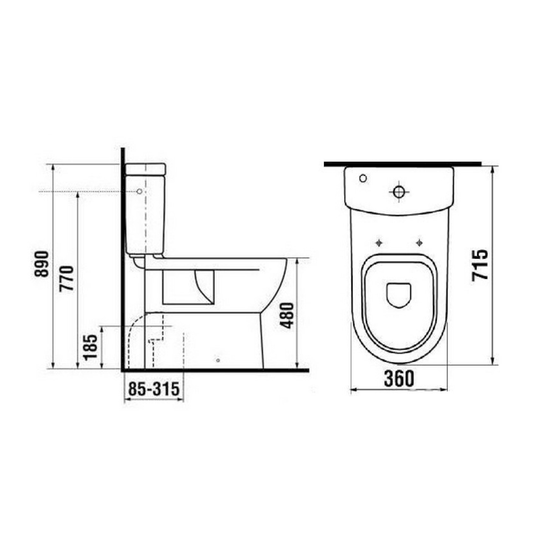 SIKOSJMIVS24716 Jika Mio talna WC školjka monoblok